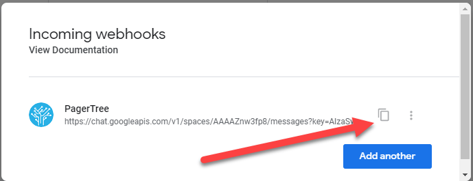 Google Hangouts Chat URL